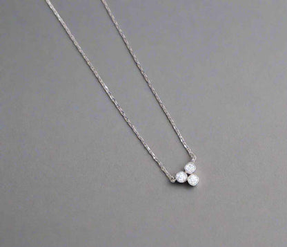 Trinity Faux Diamond Sparkle Necklace | Elegance Redefined