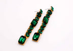 Emerald Cascade Earrings – Luxury Green Statement Earrings