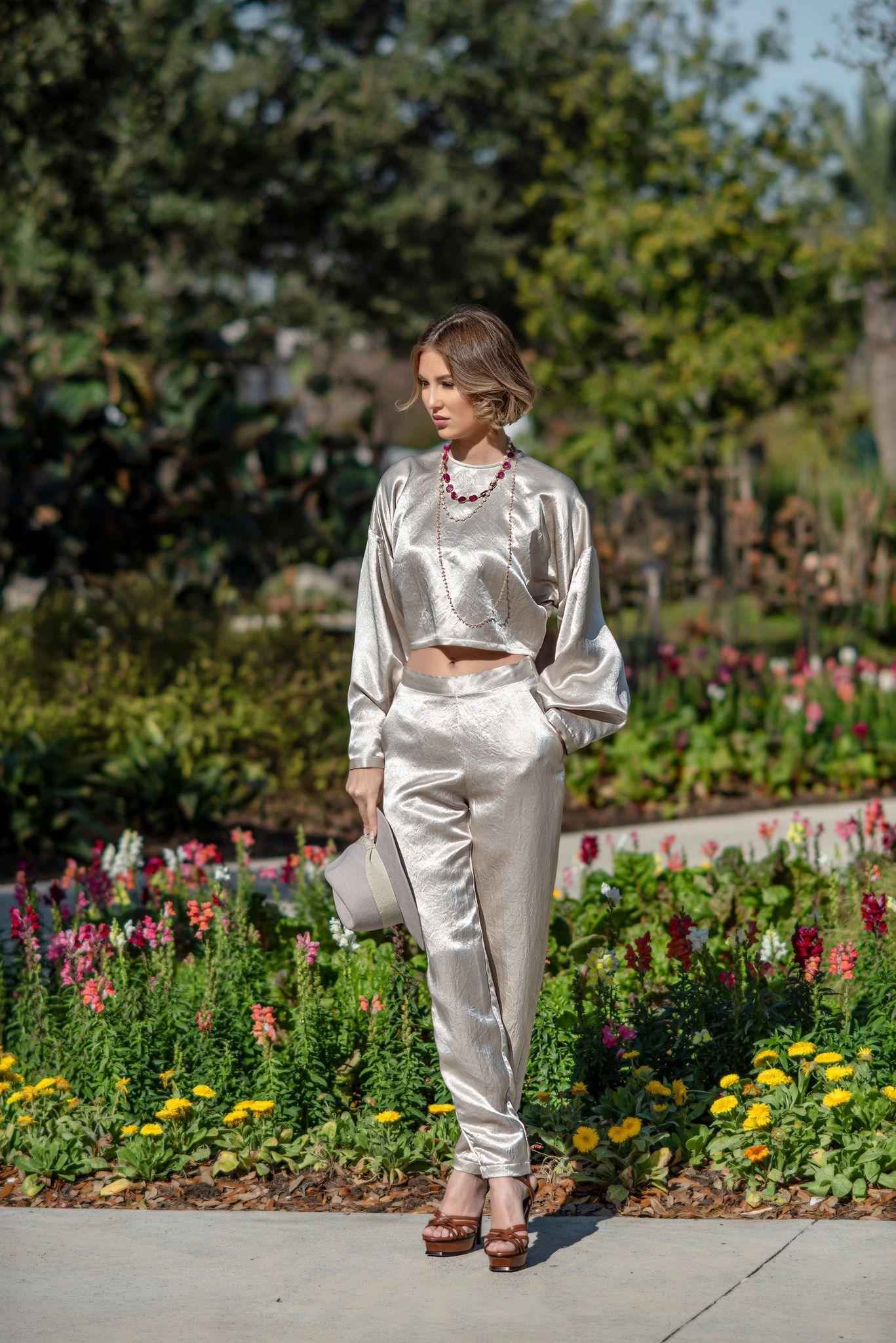 Pantalon beige Sophie – Pantalon beige sur mesure pour femme