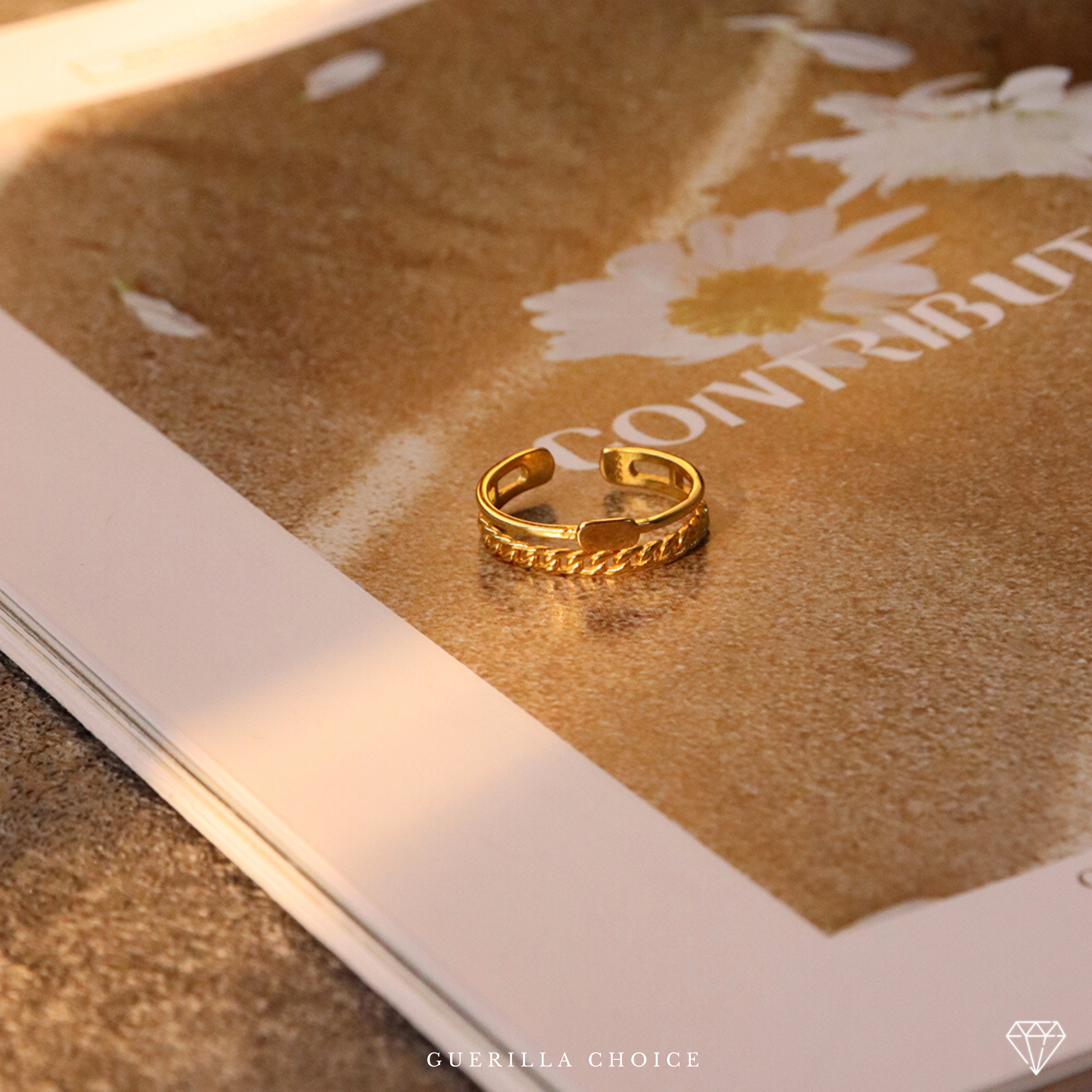 GRAZIA GOLD STACK RING