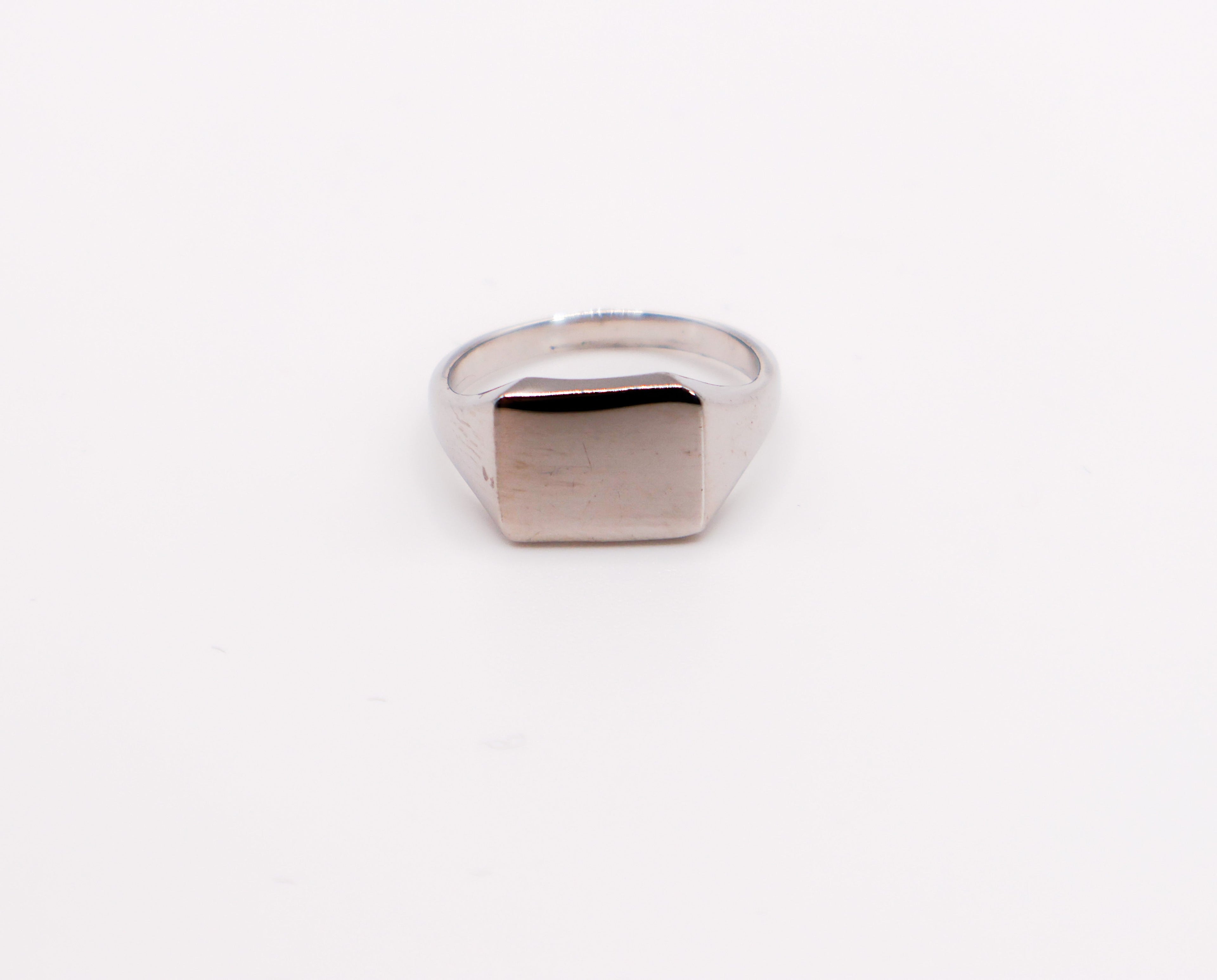 Italian Silver Rectangular Face Ring - Lolomo!