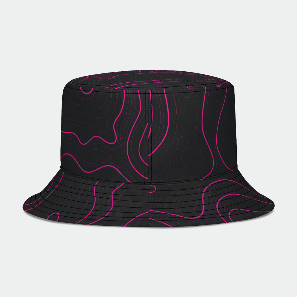 Rad Palm Black Pink Topo Bucket Hat