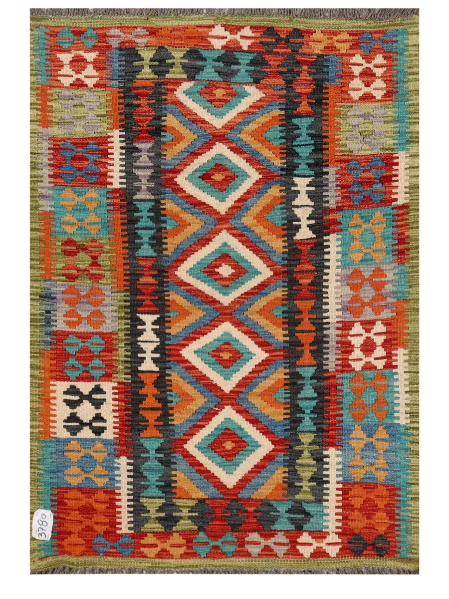 Maimana Afghanistan Kilim Rug - 125 x 86 cm
