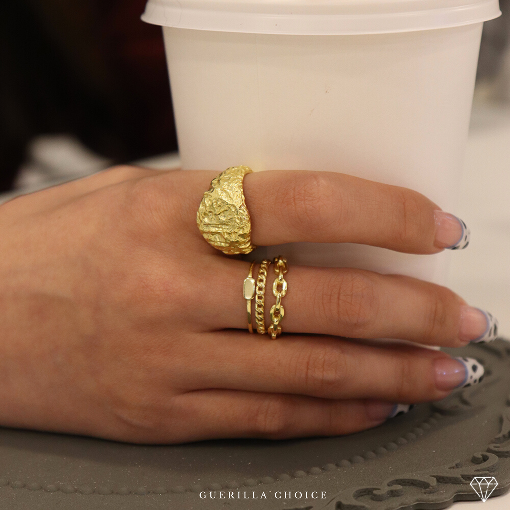 GRAZIA GOLD STACK RING