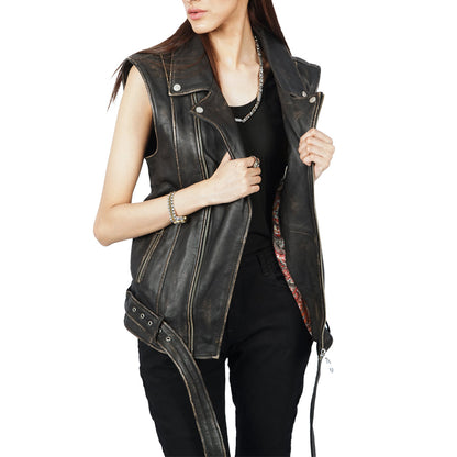 Ash Vintage Biker Leather Vest