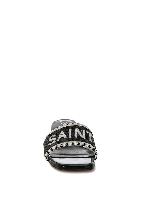 Poshta Saint Tropez Beaded Slip-On Heels