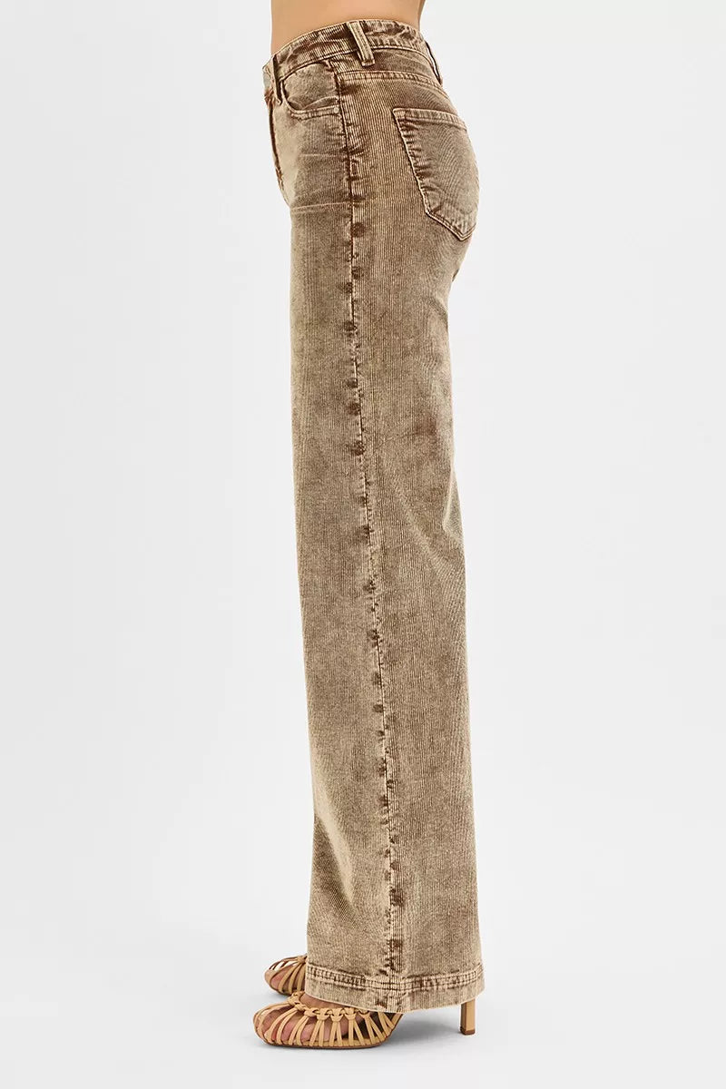 RISEN High Rise Wide Leg Corduroy Jeans