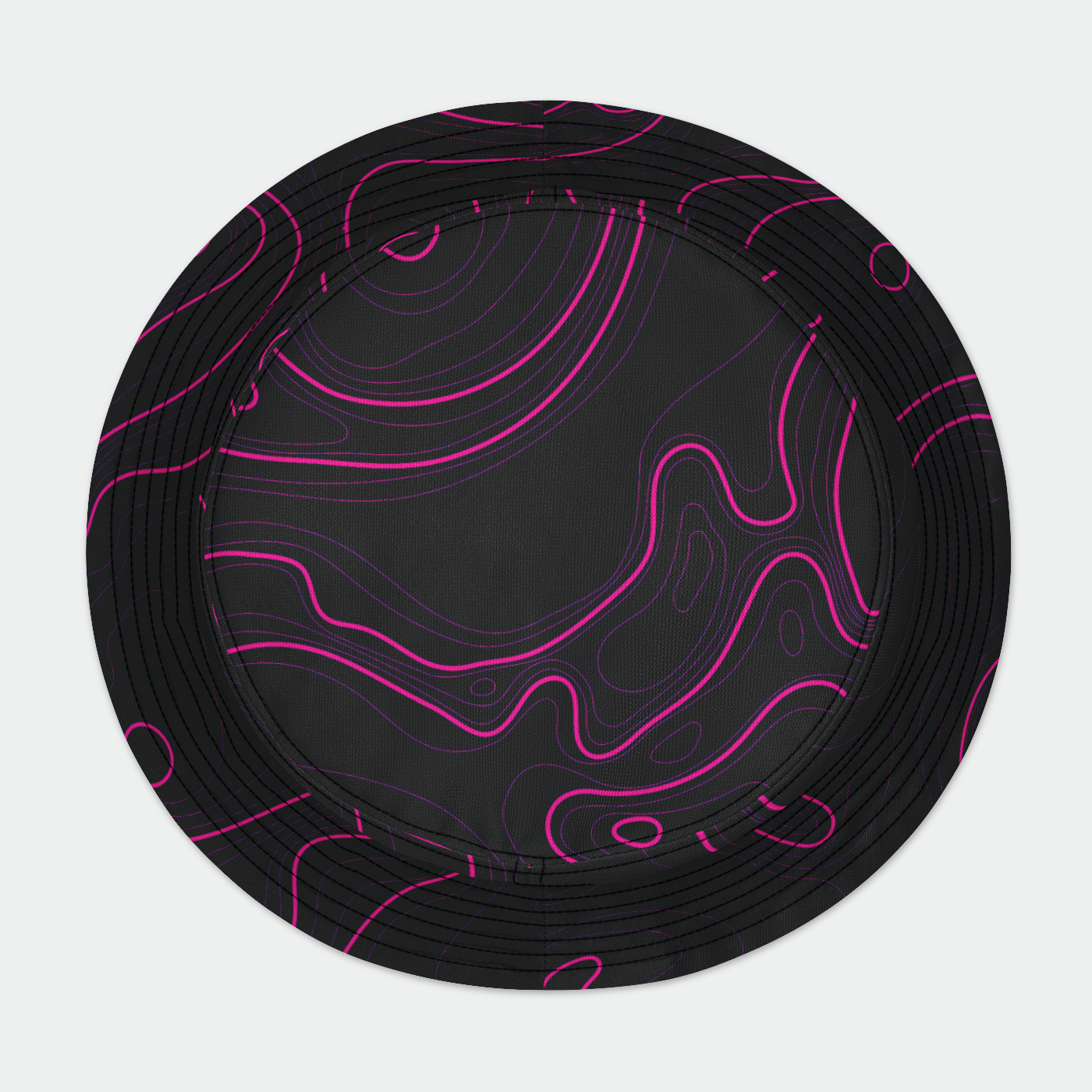 Rad Palm Black Pink Topo Bucket Hat