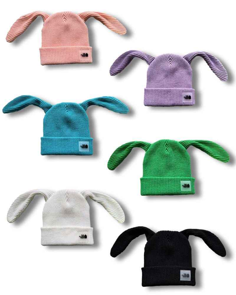 Bonnet lapin doublé de satin