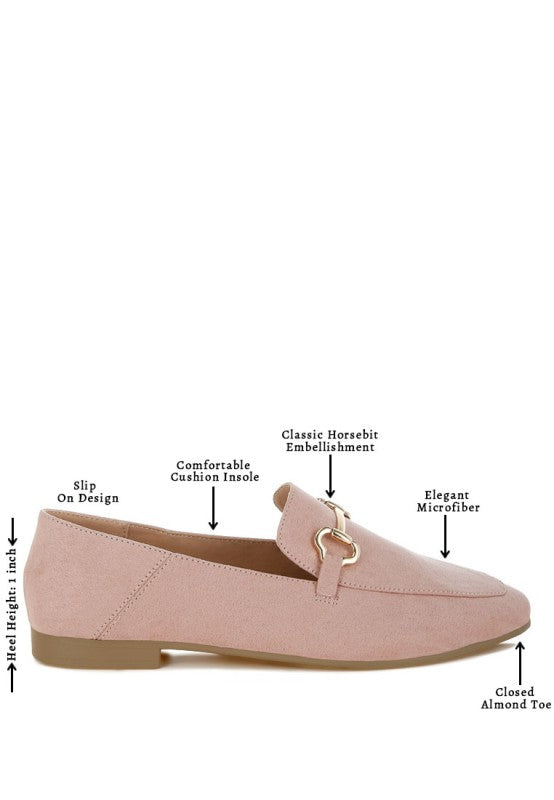 Noltas Horsebit Embellished Flat Loafers