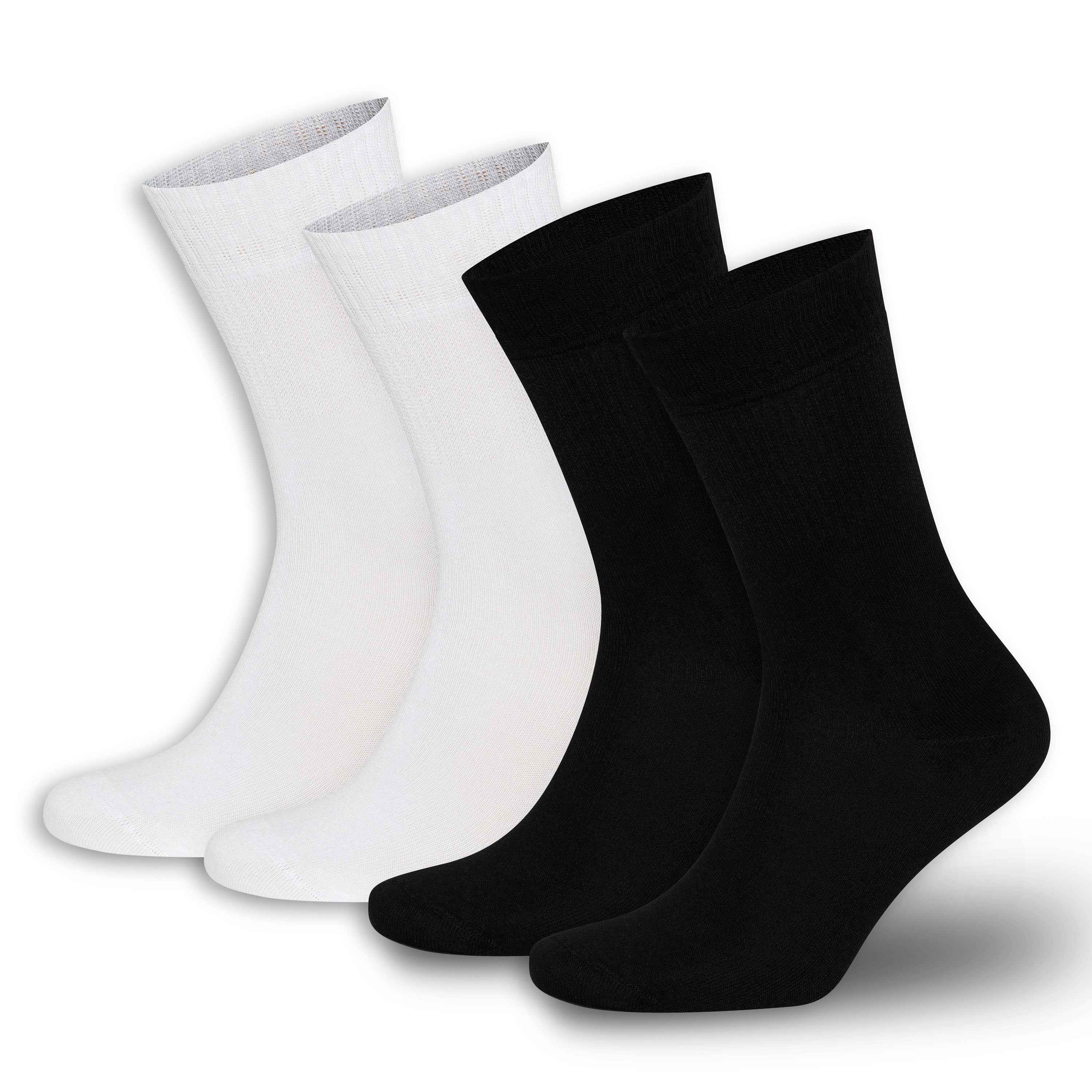 Men’s & Women’s Bamboo Diabetic Crew Socks 4-Pack
