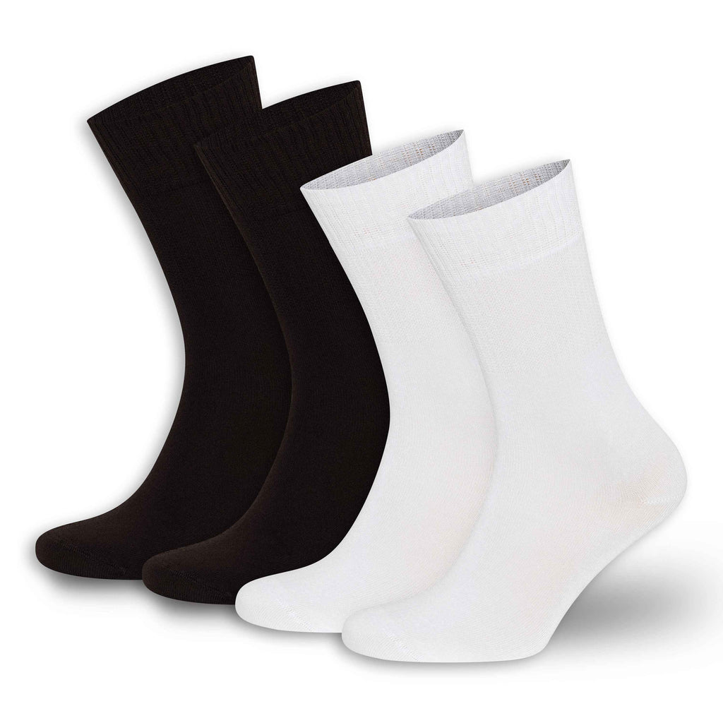 Men’s & Women’s Bamboo Diabetic Crew Socks 4-Pack
