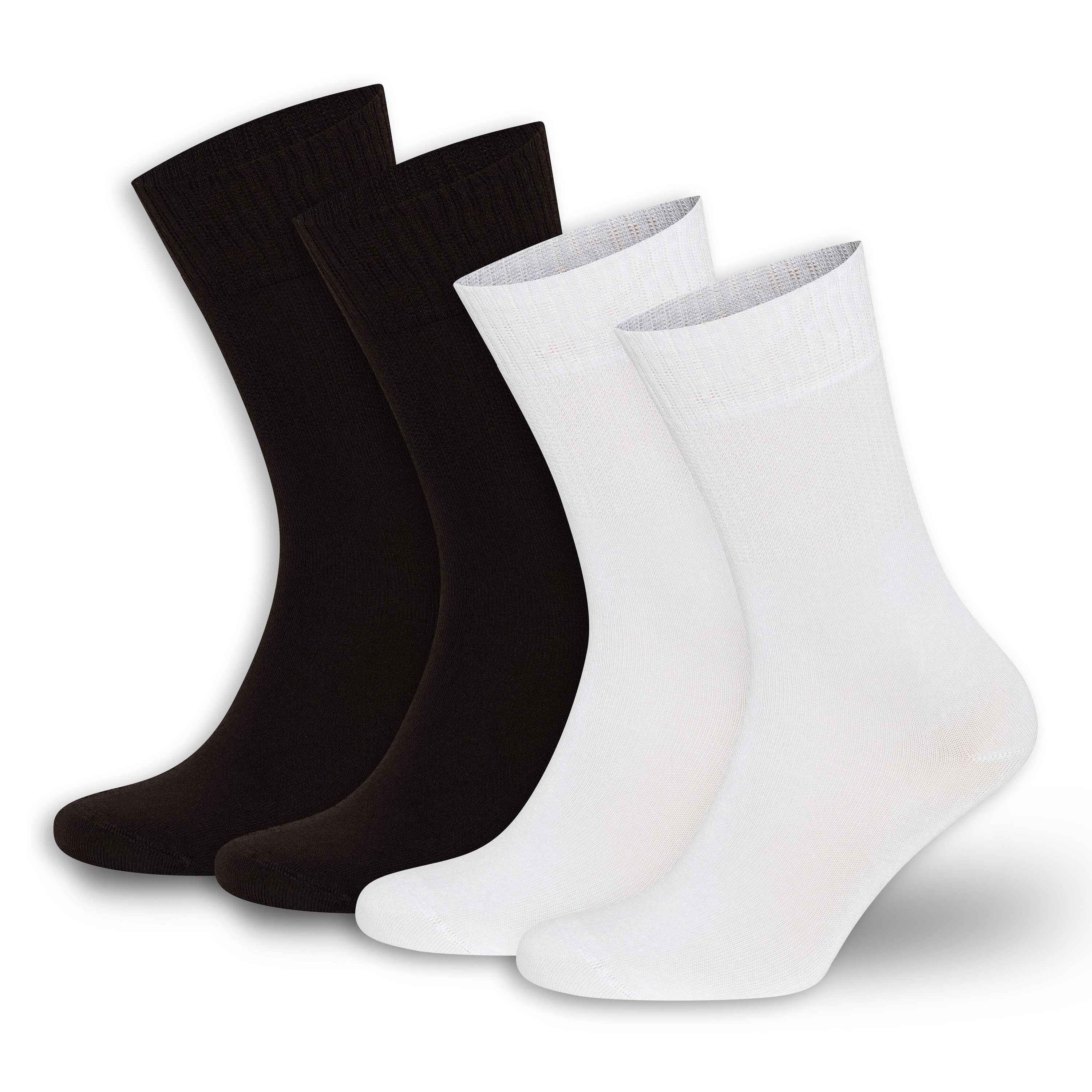 Men’s & Women’s Bamboo Diabetic Crew Socks 4-Pack
