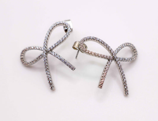 Chic Bow Tie Glamour Earrings – Gold Bow Tie Stud Jewelry