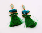 Emerald Sparkle Gems Earrings – Crystal Drop Earrings for Women