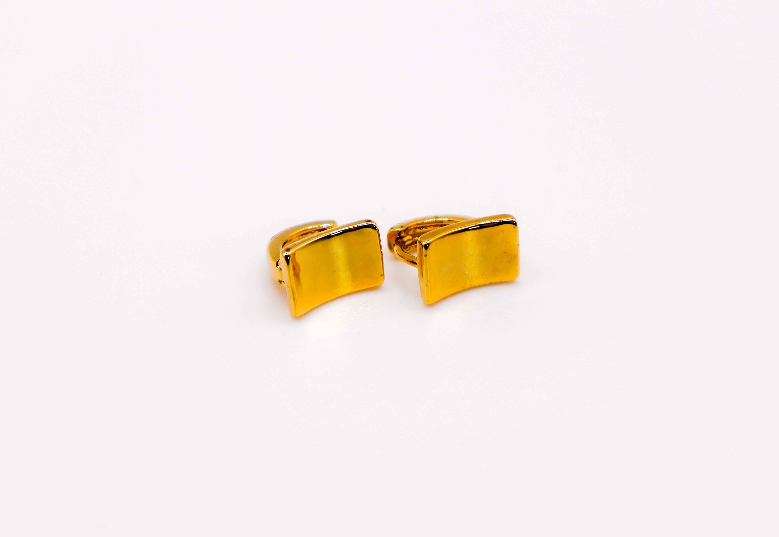 Boucles d'oreilles rectangulaires Golden Lock – Bijoux élégants en plaqué or pour femme
