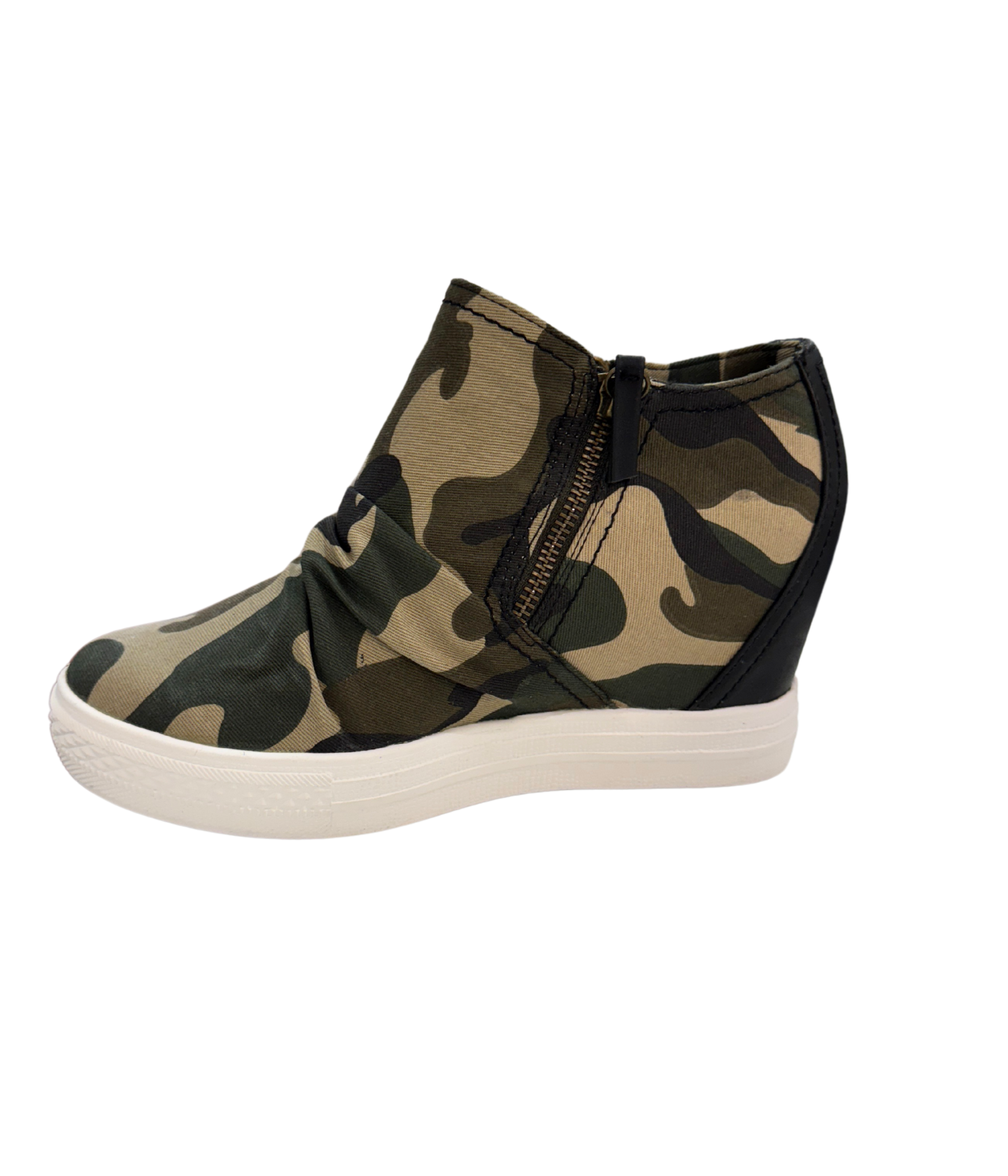 Ari Sneaker Wedge in Camo