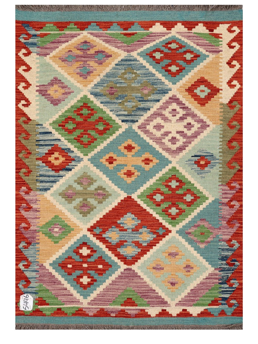 Maimana Afghanistan Kilim Rug - 120 x 84 cm