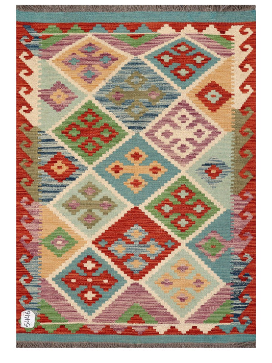 Maimana Afghanistan Kilim Rug - 120 x 84 cm