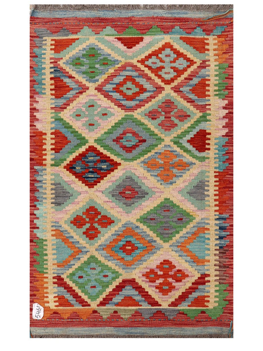Maimana Afghanistan Kilim Rug - 131 x 80 cm