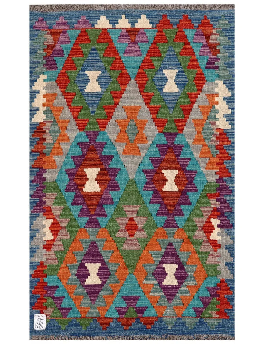 Maimana Afghanistan Kilim Rug - 124 x 76 cm