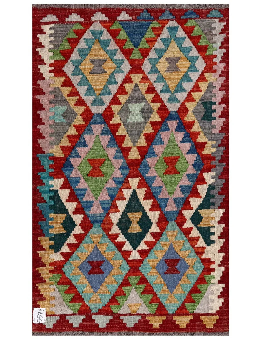 Alfombra Kilim Maimana Afganistán - 128 x 76 cm