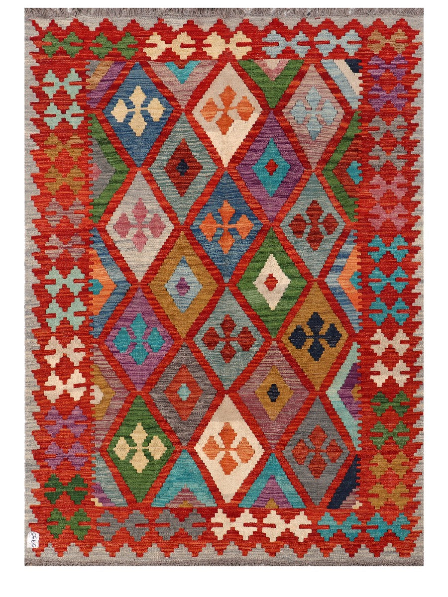 Maimana Afghanistan Kilim Rug - 203 x145 cm