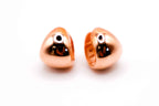 Italian Rose Gold Peanut-Shaped Earrings
