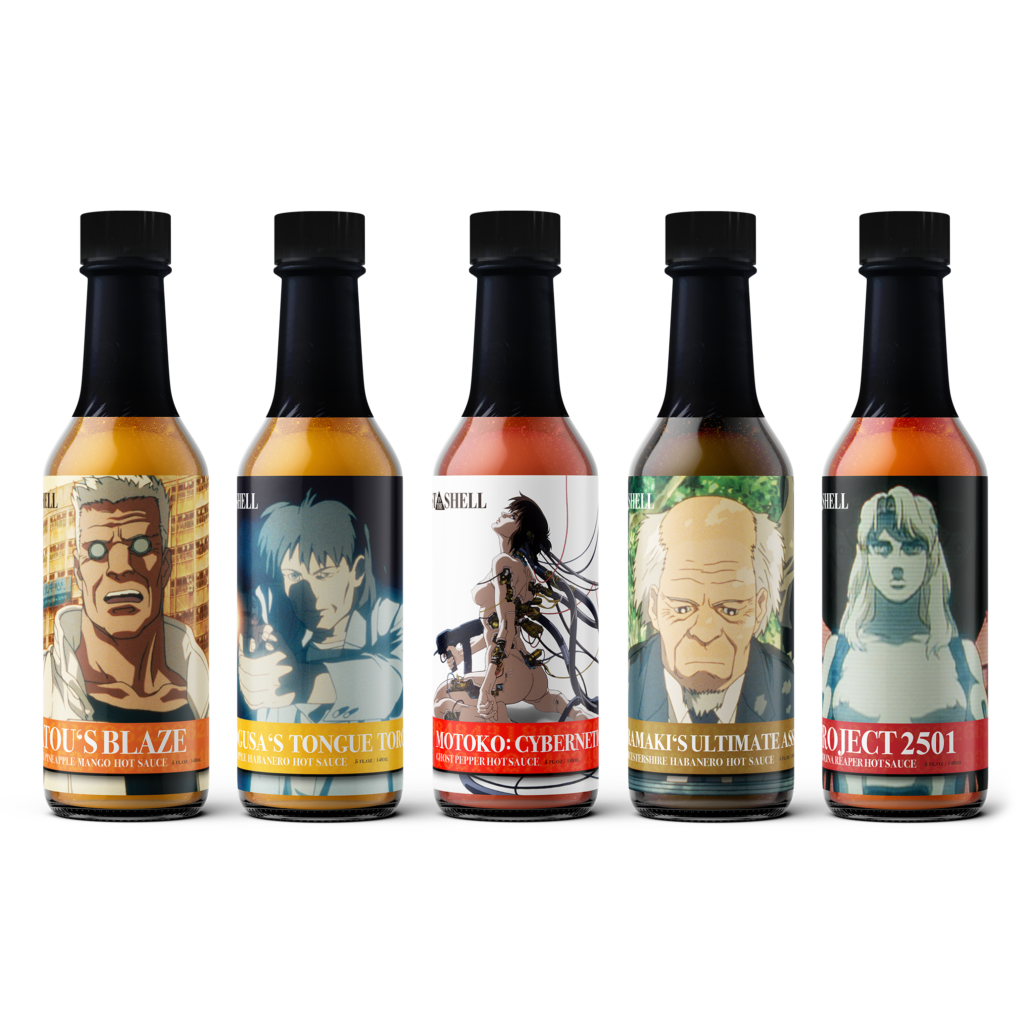 Ghost in the Shell Hot Sauce 5-Pack