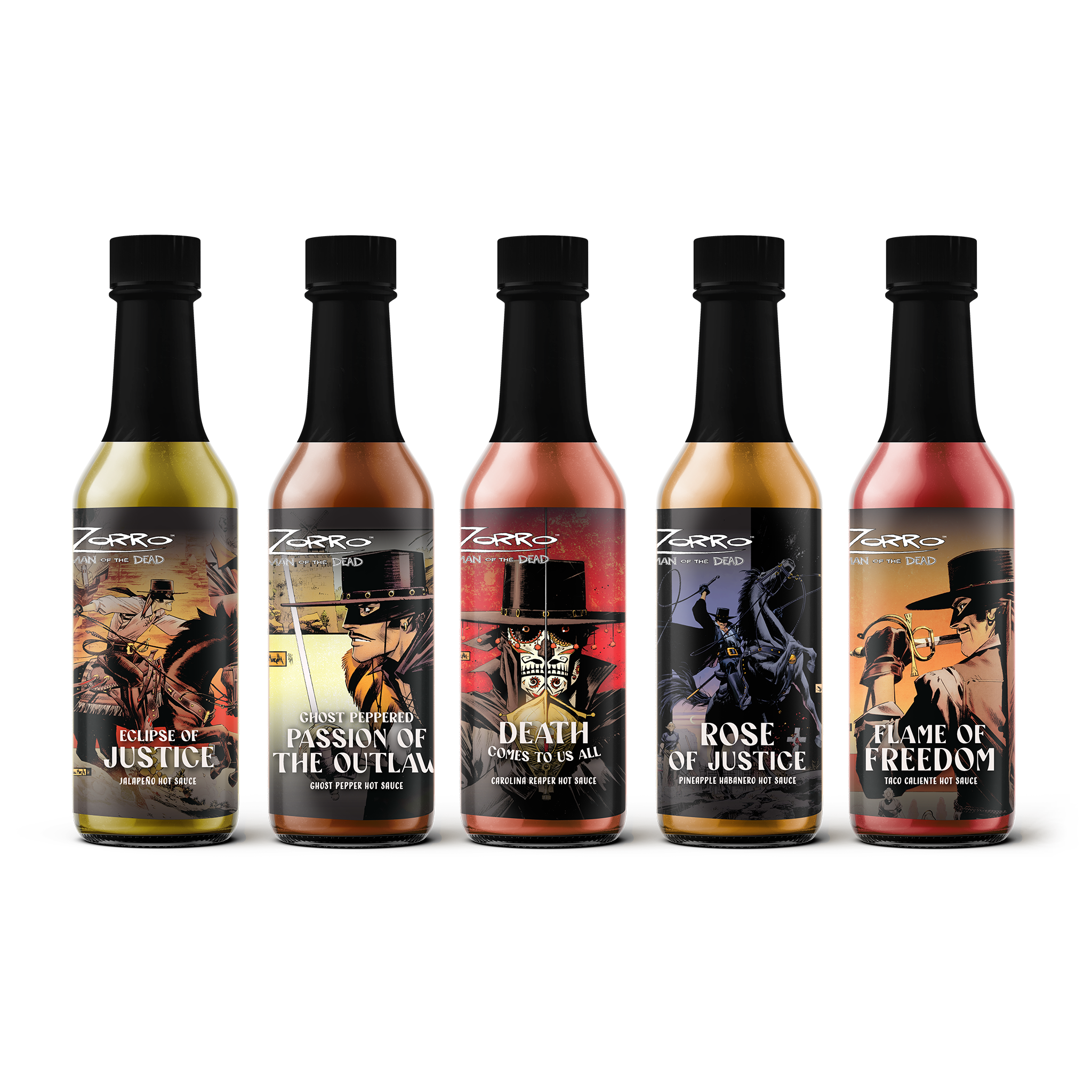Zorro Hot Sauce 5-Pack