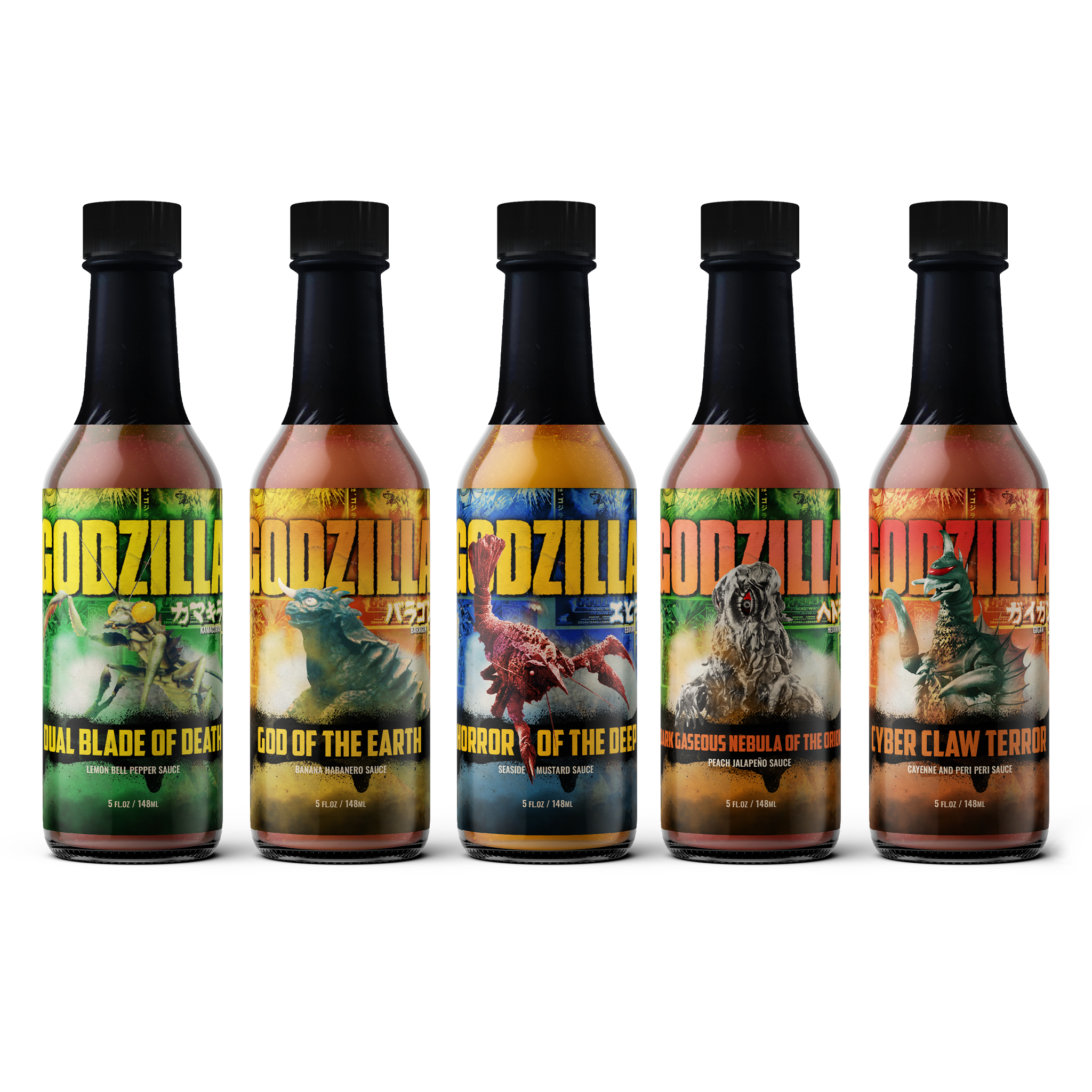 Godzilla Hot Sauce 5-Pack : Series 4