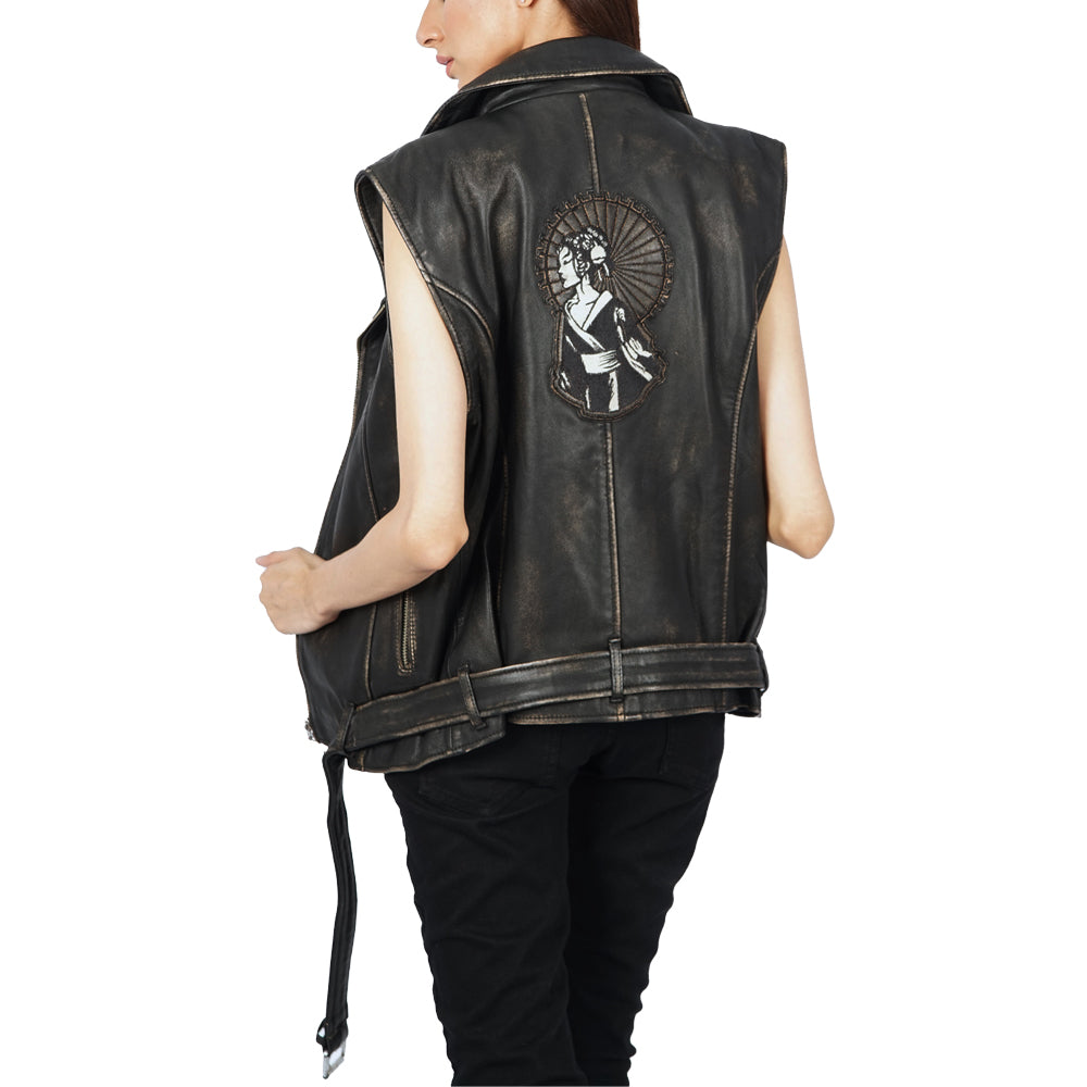 Ash Vintage Biker Leather Vest