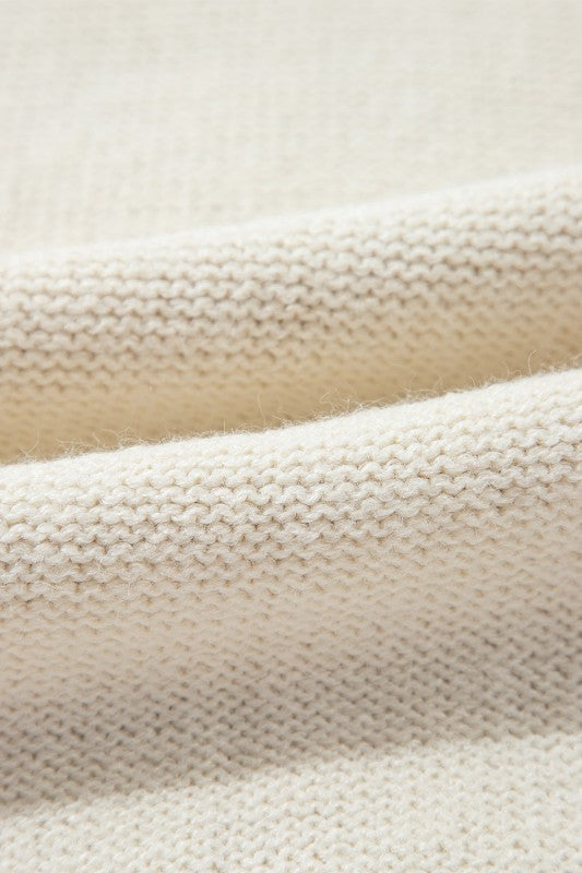 Colorblock Patch Pocket Drop Shoulder Sweater