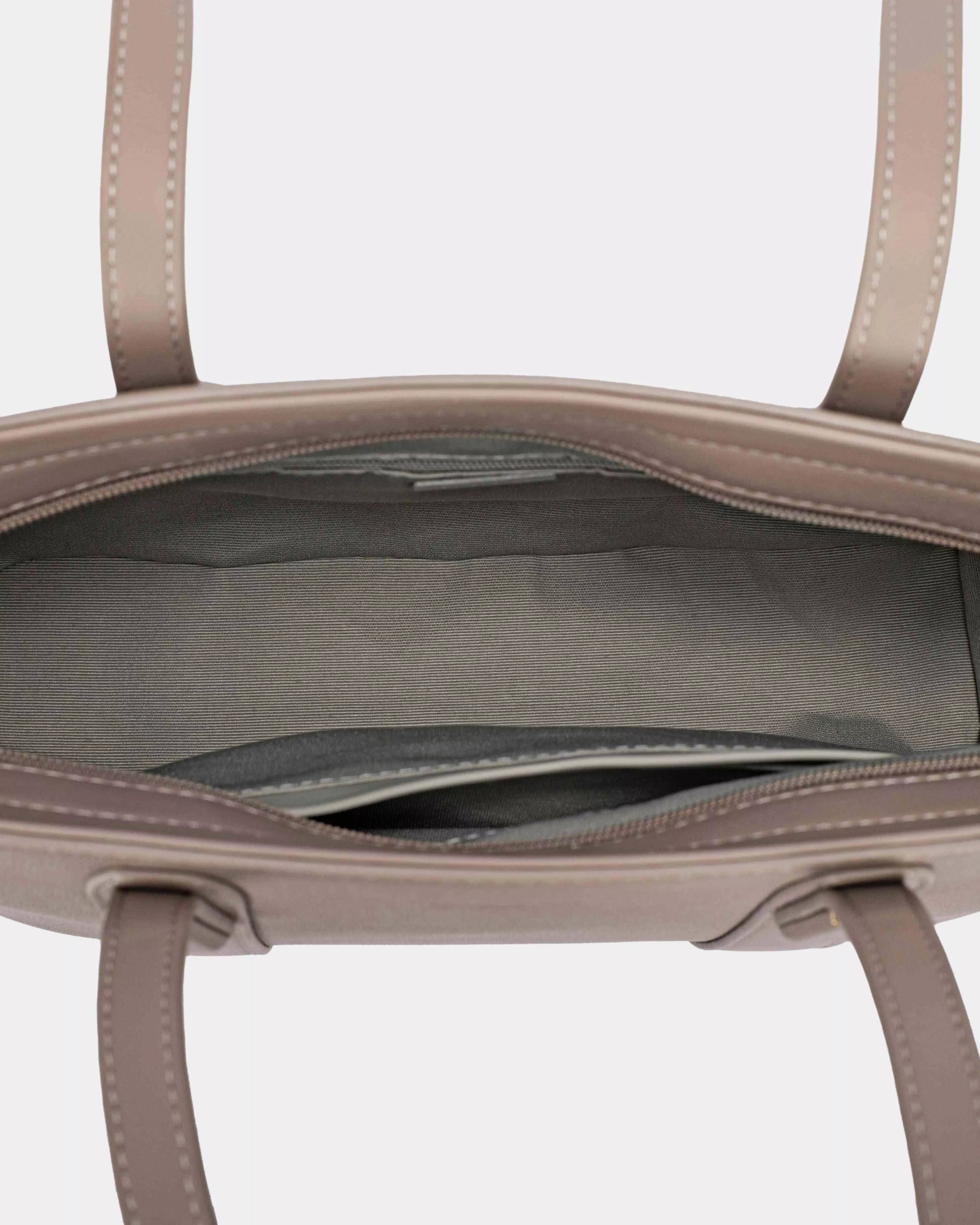 David Jones Leather Tote Bag with Gold Hardware