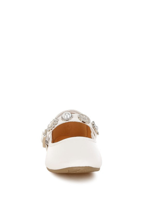 Kavana Charms Embellished Flat Mary Janes