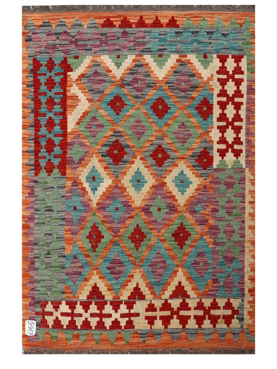 Maimana Afghanistan Kilim Rug - 146 x99 cm