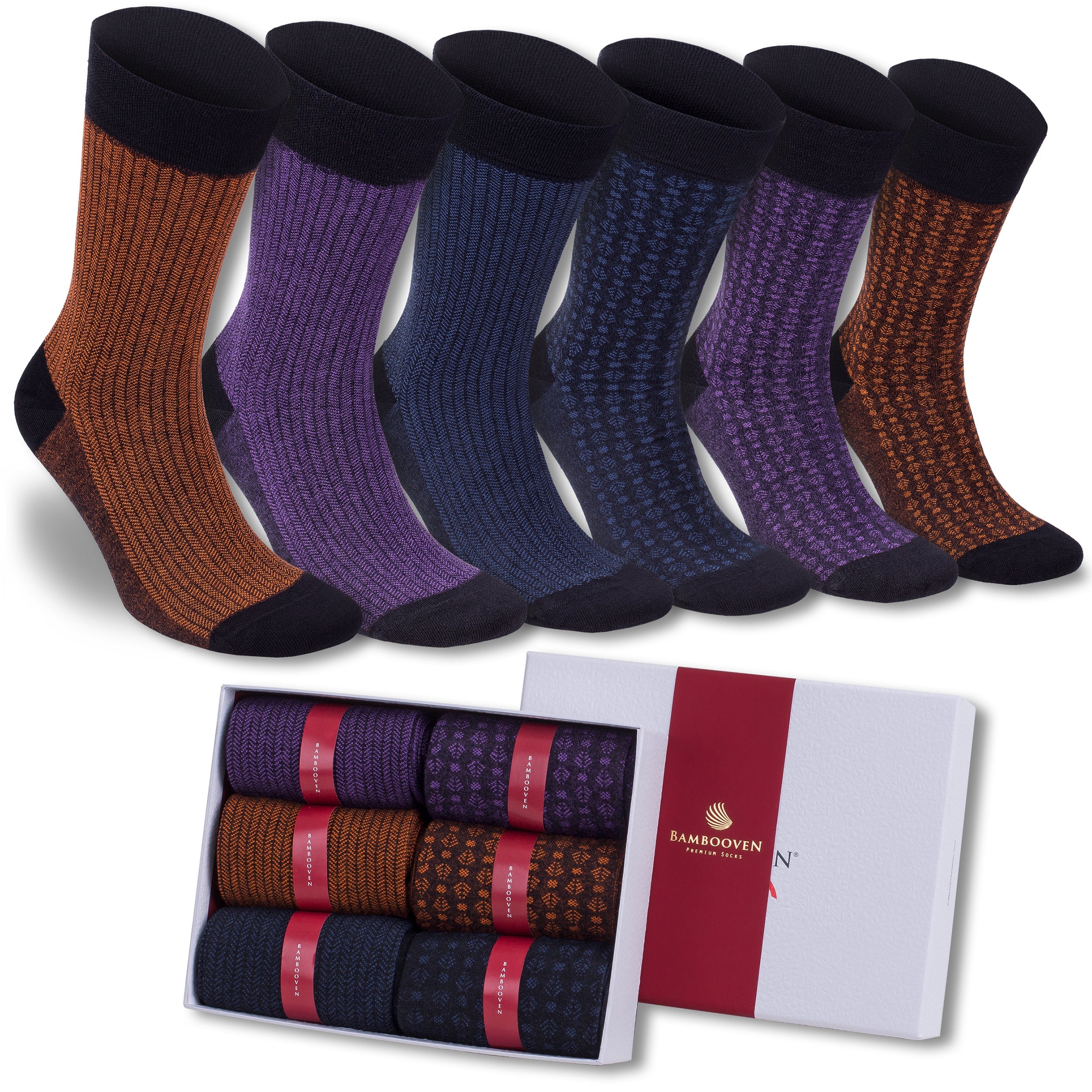 Men’s Bamboo Dress & Trouser Socks 6-Pack - 626