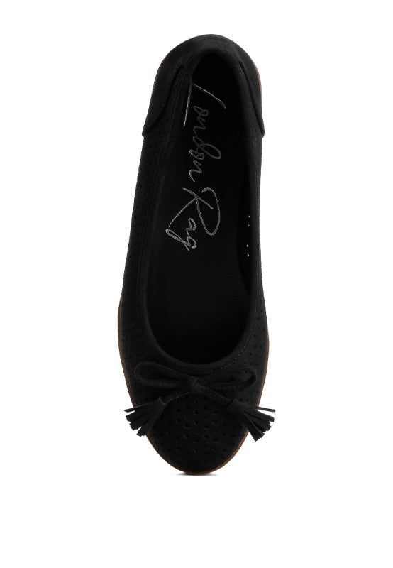 Pacer Perforated Leather Ballerinas