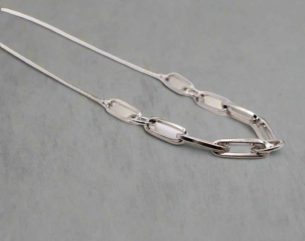 Silver Serenity Chain Necklace – Luxury Silver Statement Necklace