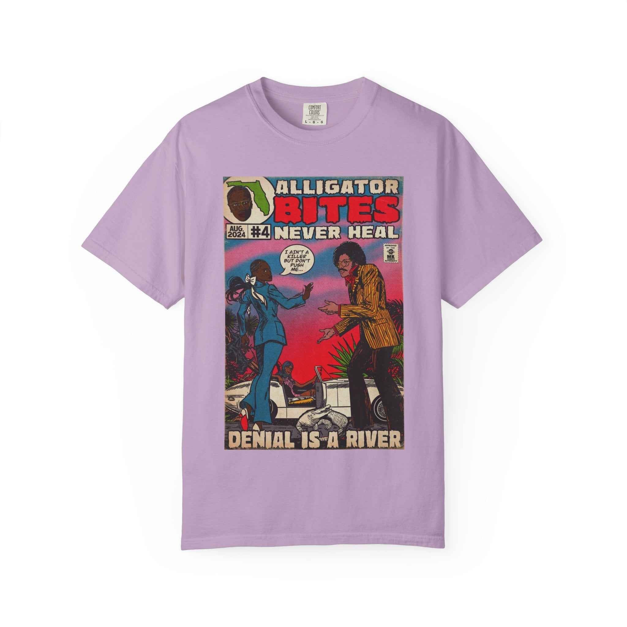 Denial is a River - Alligator Bites - Unisex Comfort Colors T-shirt