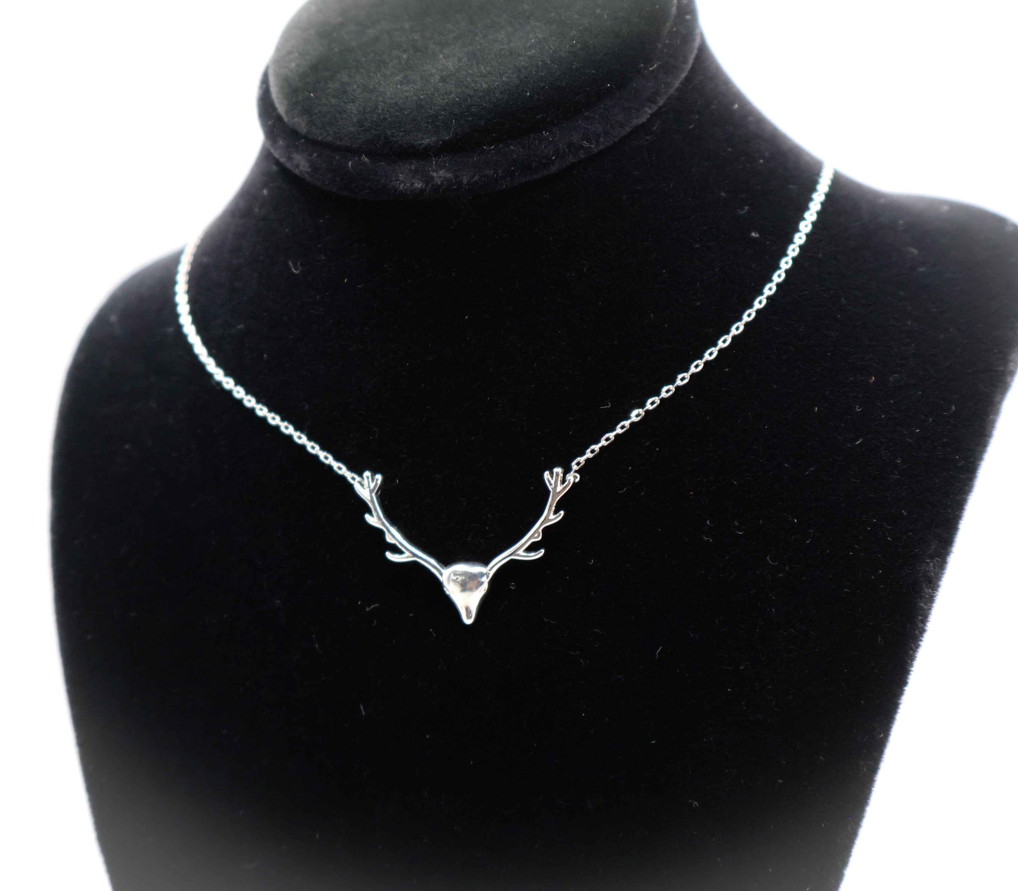 Enchanted Antler Charm Necklace | Nature-Inspired Elegance