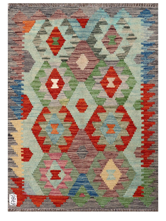 Maimana Afghanistan Kilim Rug - 111 x 80 cm