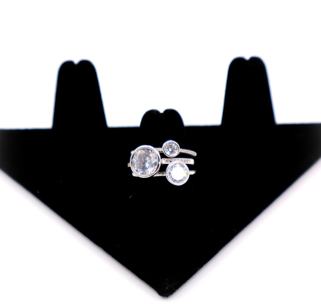 Harmony Gemstone Trio Ring Set - Lolomo!