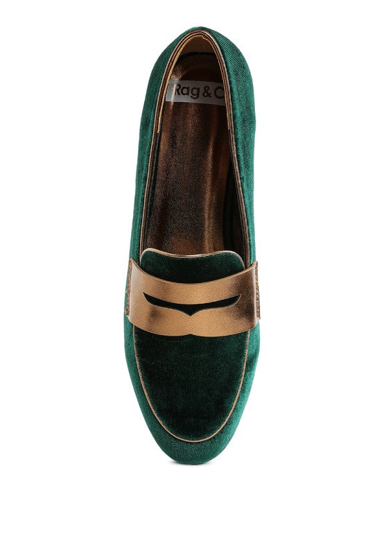 Malta Penny Strap Velvet Loafers