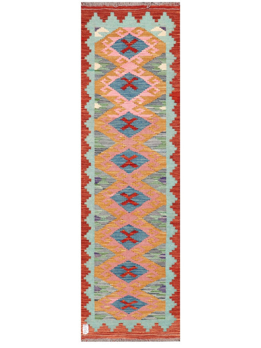 Maimana Afghanistan Kilim Rug - 209 x61 cm