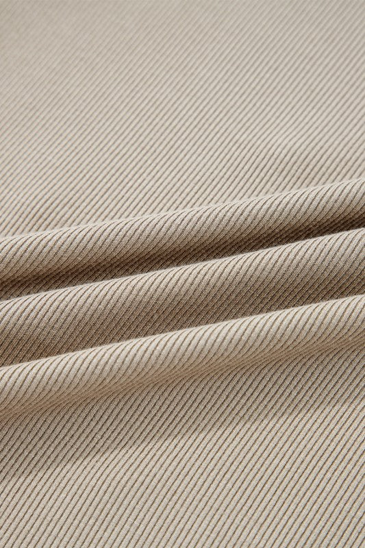 Floral Ribbed Embroidered Long Sleeve Top