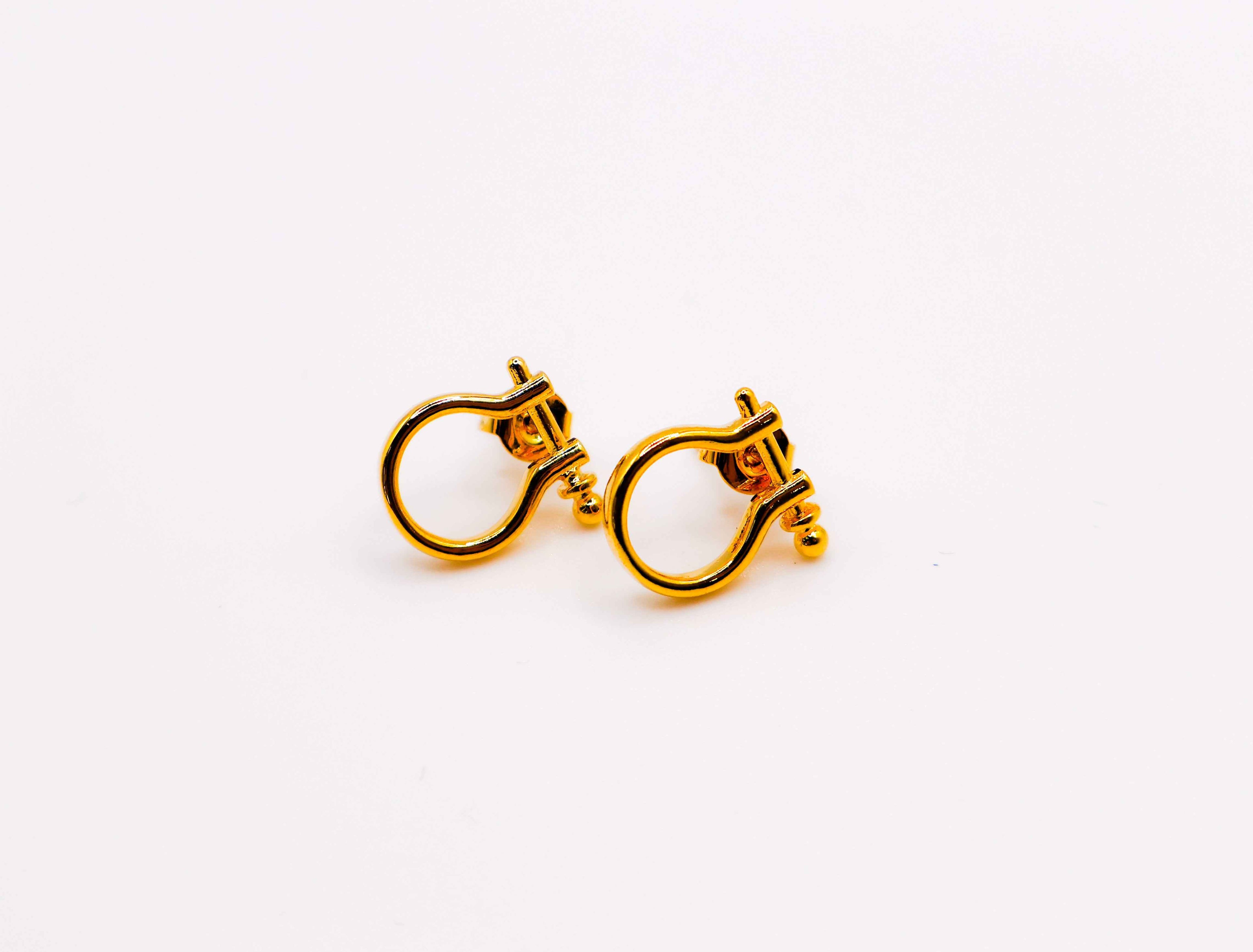 Golden Horseshoe Mini Earrings