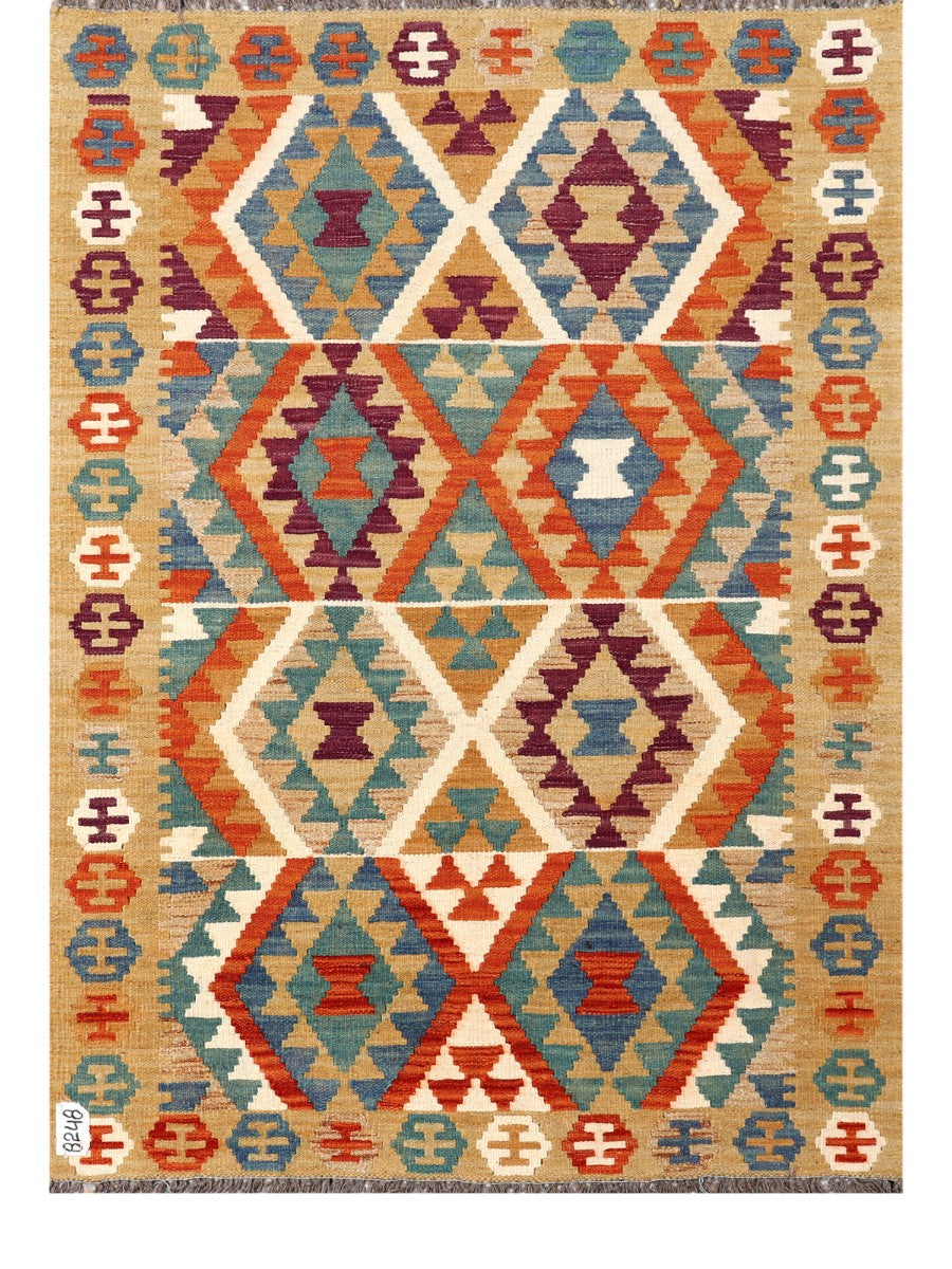 Alfombra Kilim Maimana Afganistán - 142 x 101 cm