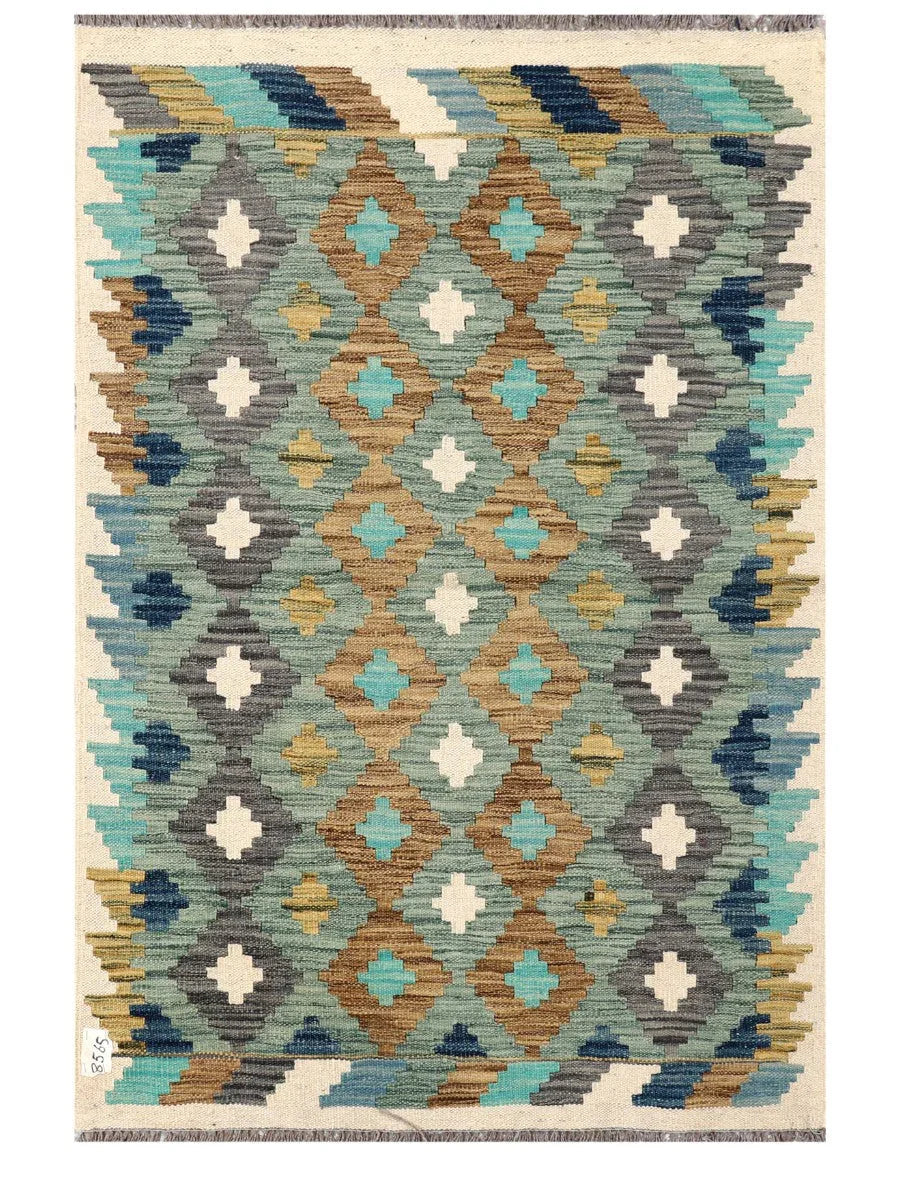 Maimana Afghanistan Kilim Rug - 144 x96 cm
