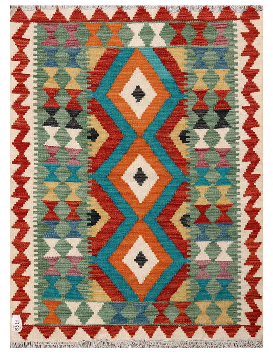 Maimana Afghanistan Kilim Rug - 119 x 88 cm
